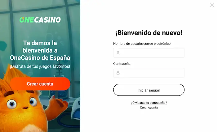 One Casino login